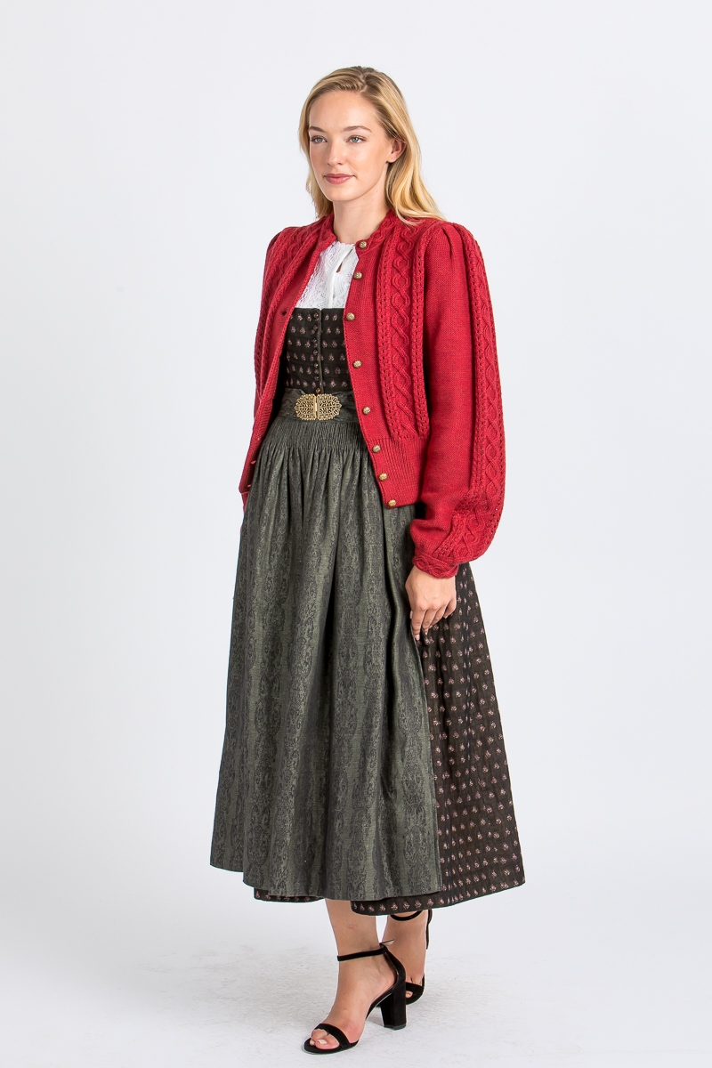 Trachtenjacke aus Strick Lea sauerkirsche