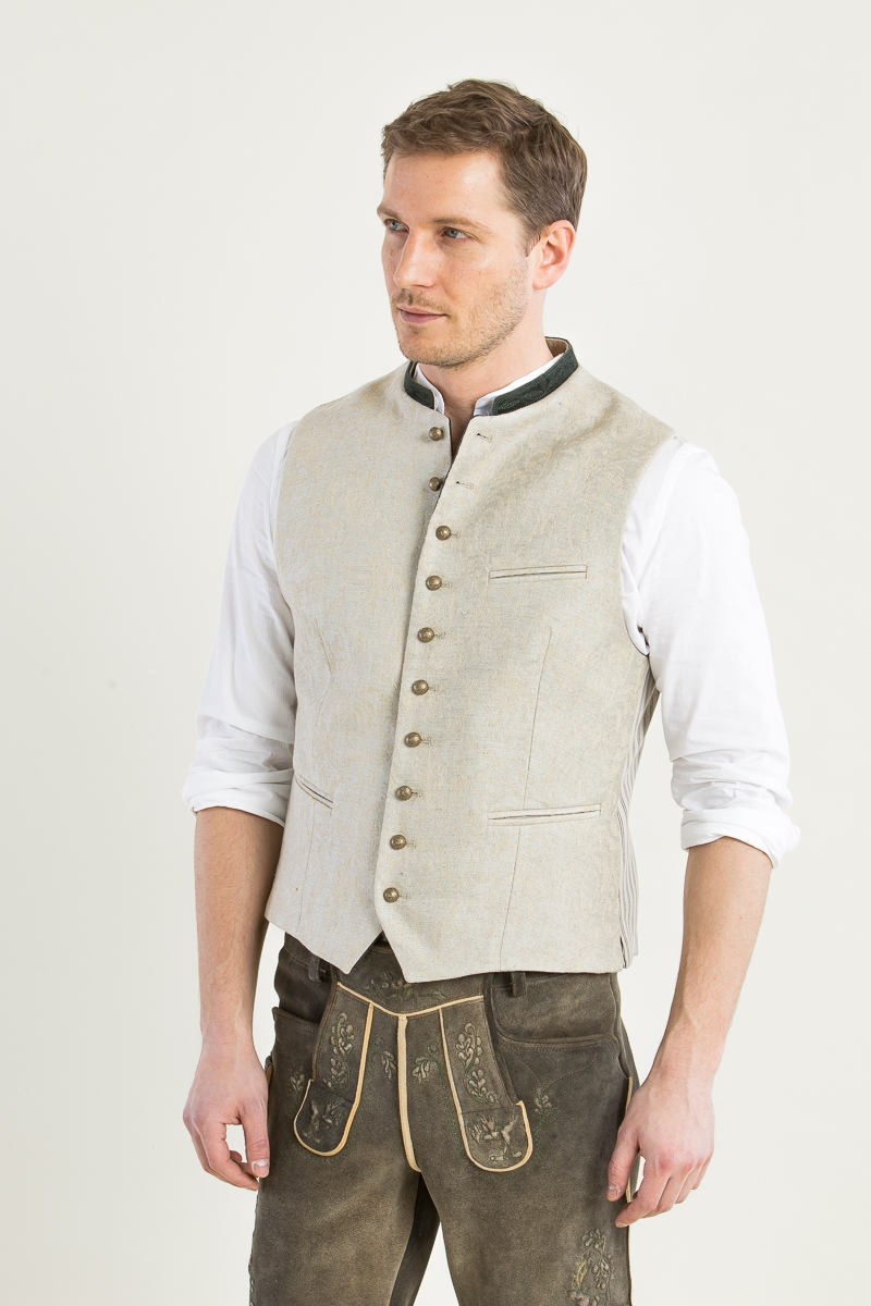 Trachtenweste Konstantin A005047-120 perlmutt