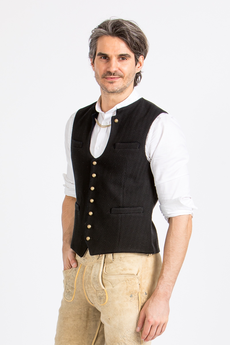 Miesbacher Weste Ignaz A005320 schwarzblau