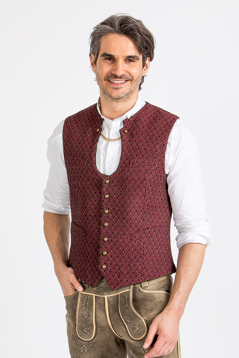Trachtenweste Ignaz A005447 preiselbeer