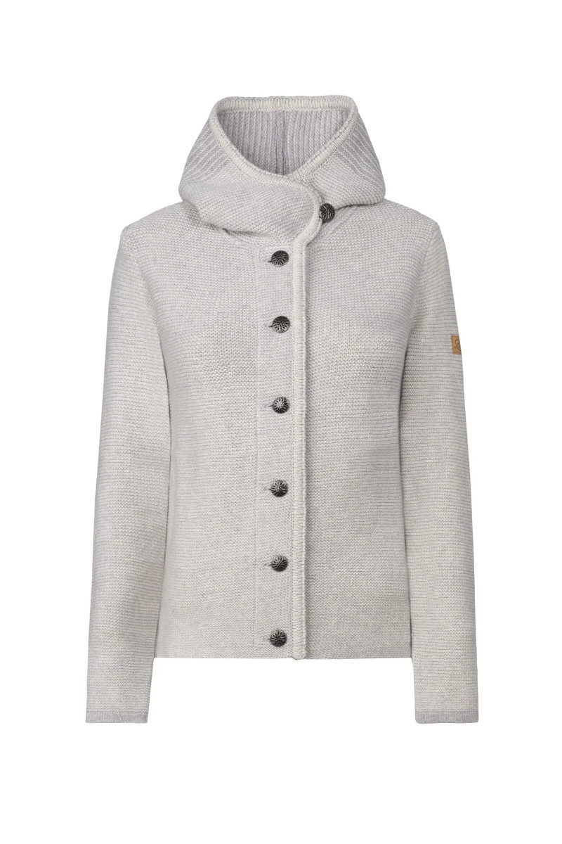 Kapuzenjanker Vera natur/kiesel meliert