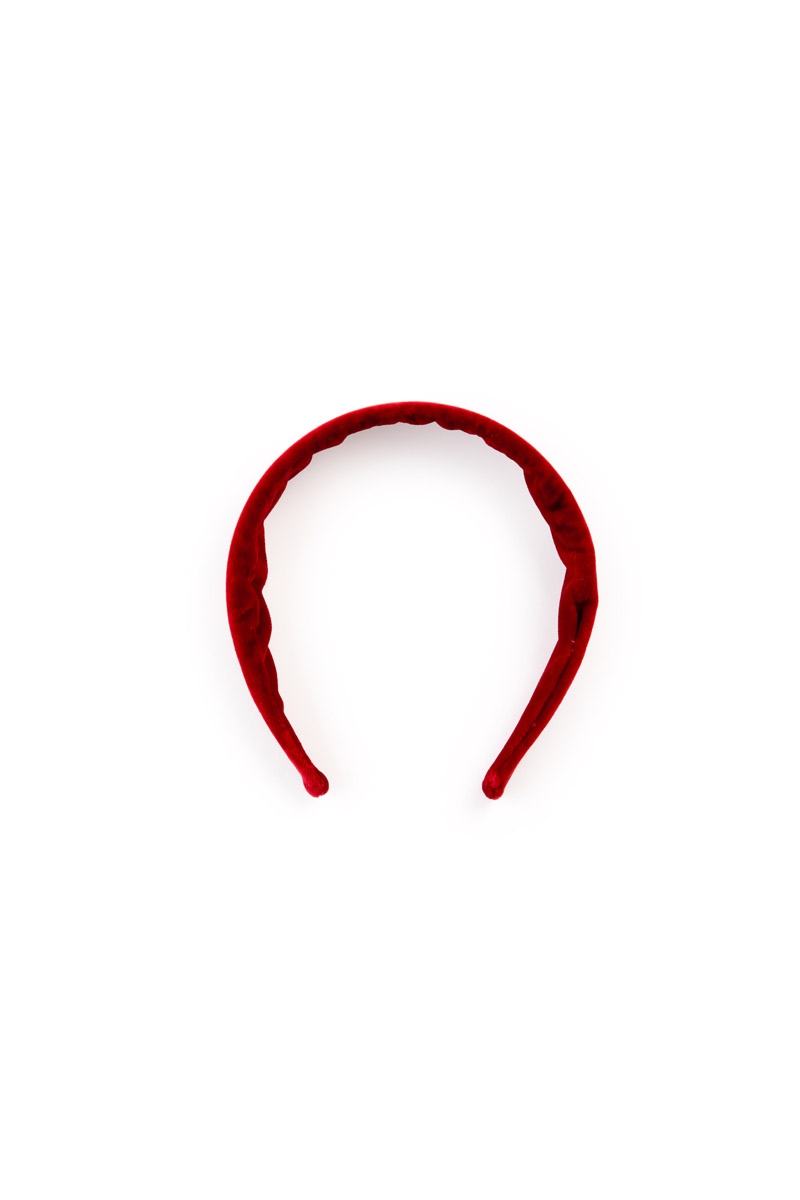Haarreif aus Samt rot
