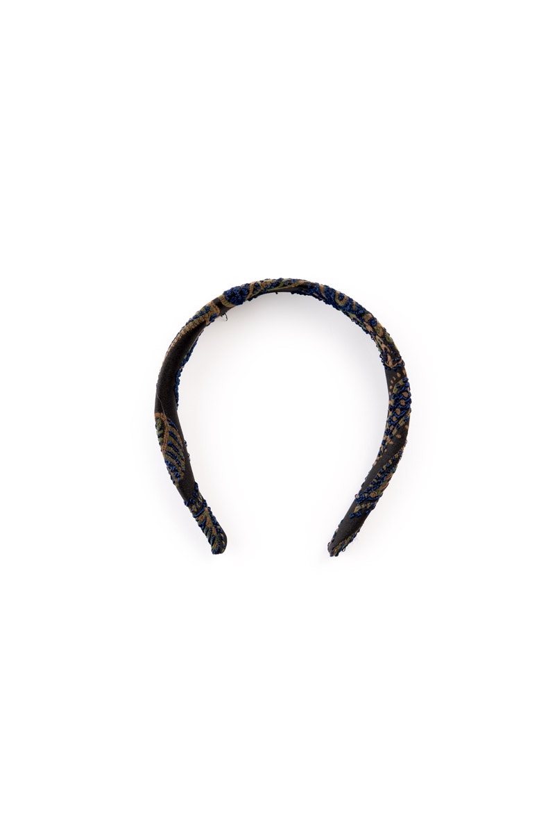 Haarreif blau gemustert