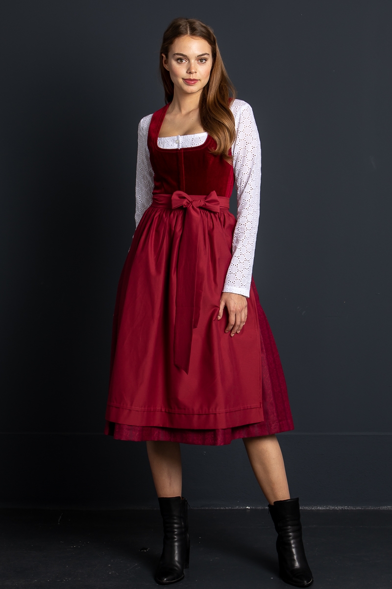 Samtdirndl Irene rot