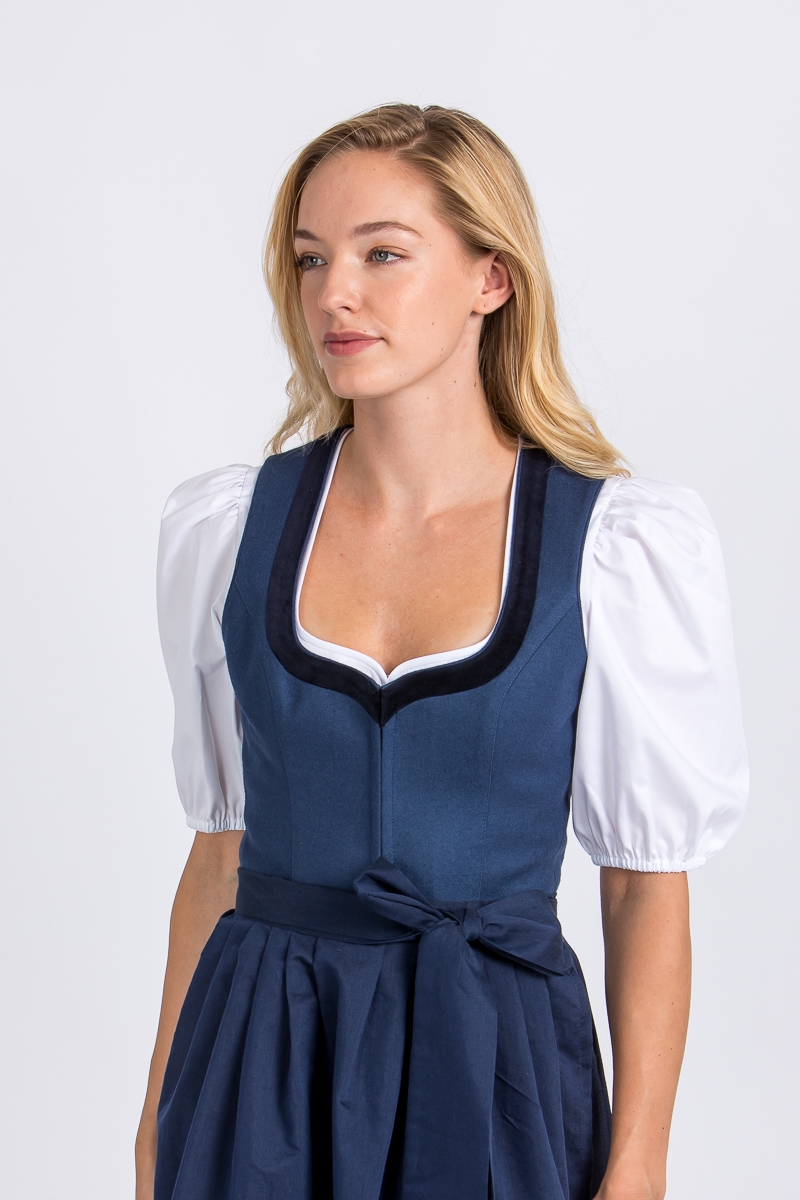 Dirndlbluse mit Herzausschnitt Heidi weiß