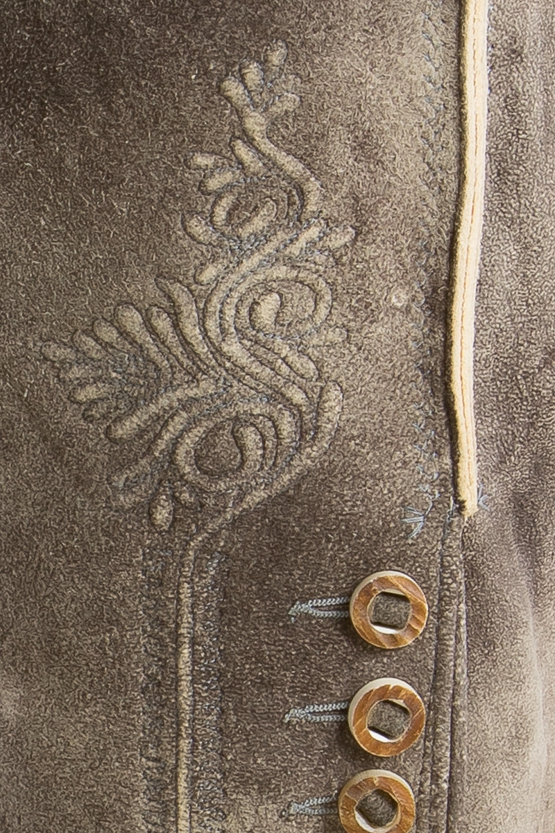 Hirschlederhose Donau graubraun/0343