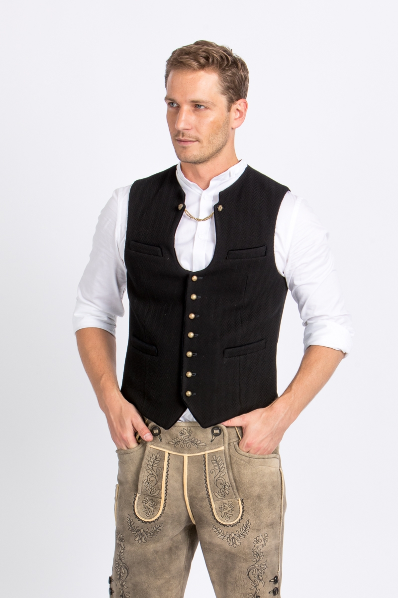 Miesbacher Weste Ignaz A005320 schwarzblau