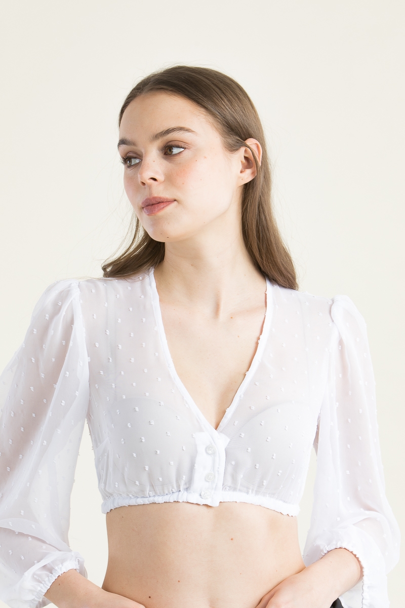 Dirndlbluse Lea weiß