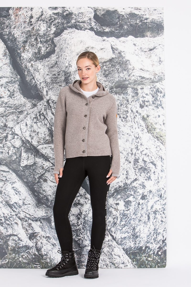 Kapuzenjanker Katharina marmor/trüffel meliert