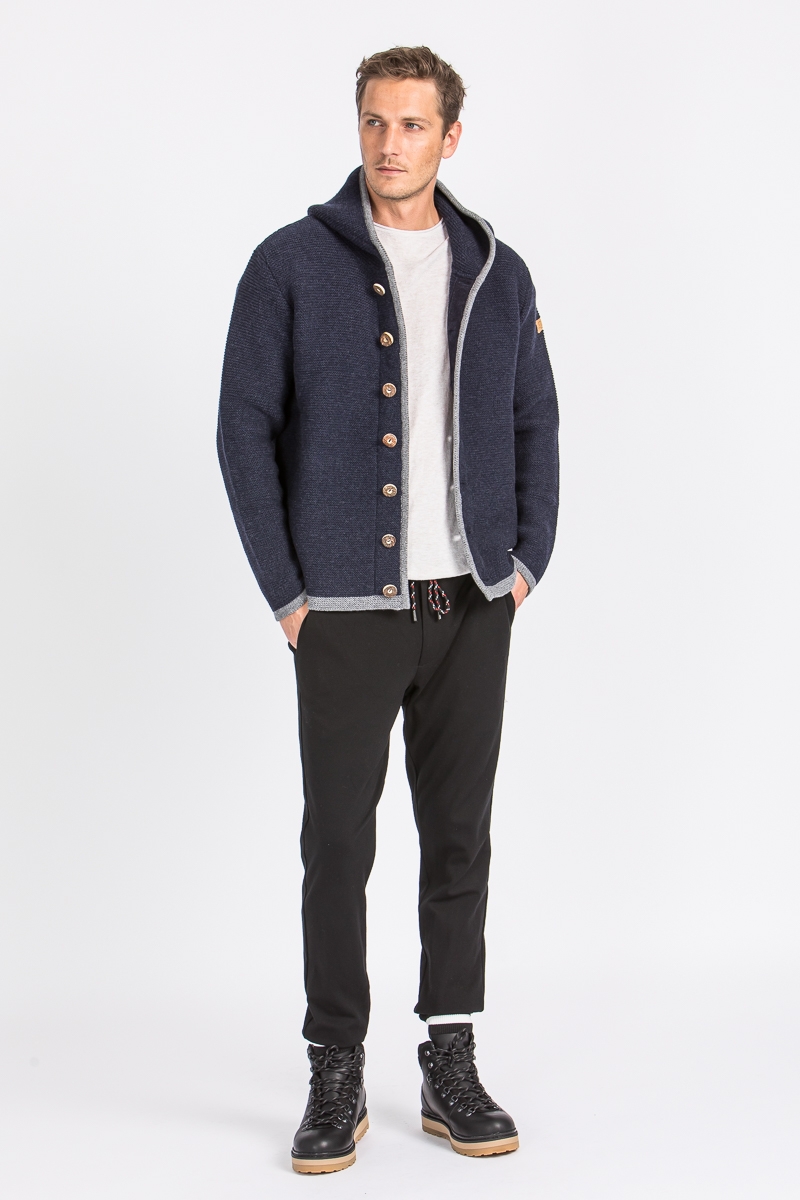 Liebling Herren Kapuzenjanker Thomas II navy/grau