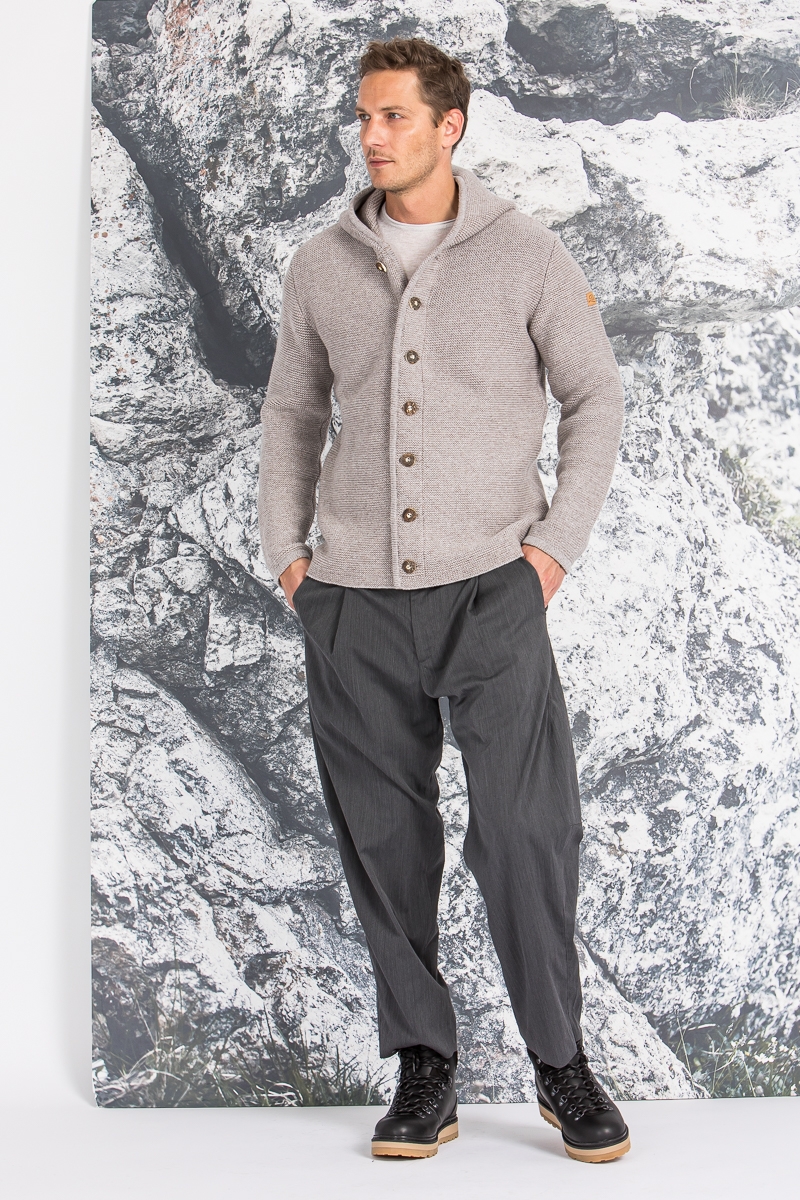 Kapuzenjanker Thomas II Marmor-Trüffel