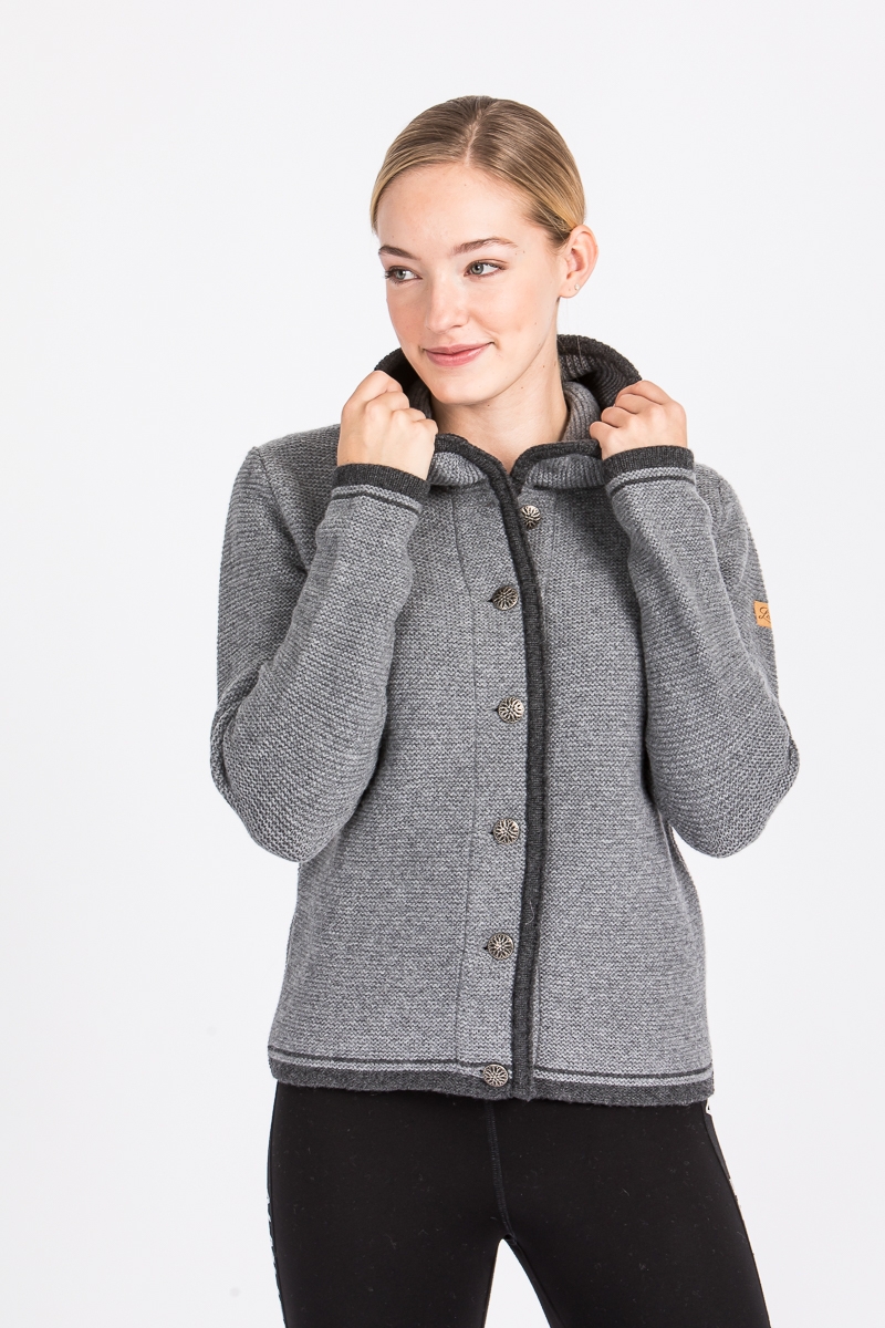 Kapuzenjanker Vera grau/anthra