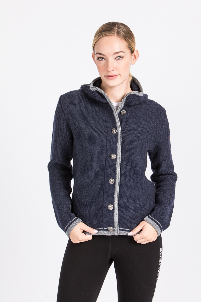 Janker mit Kapuze Vera navy/grau