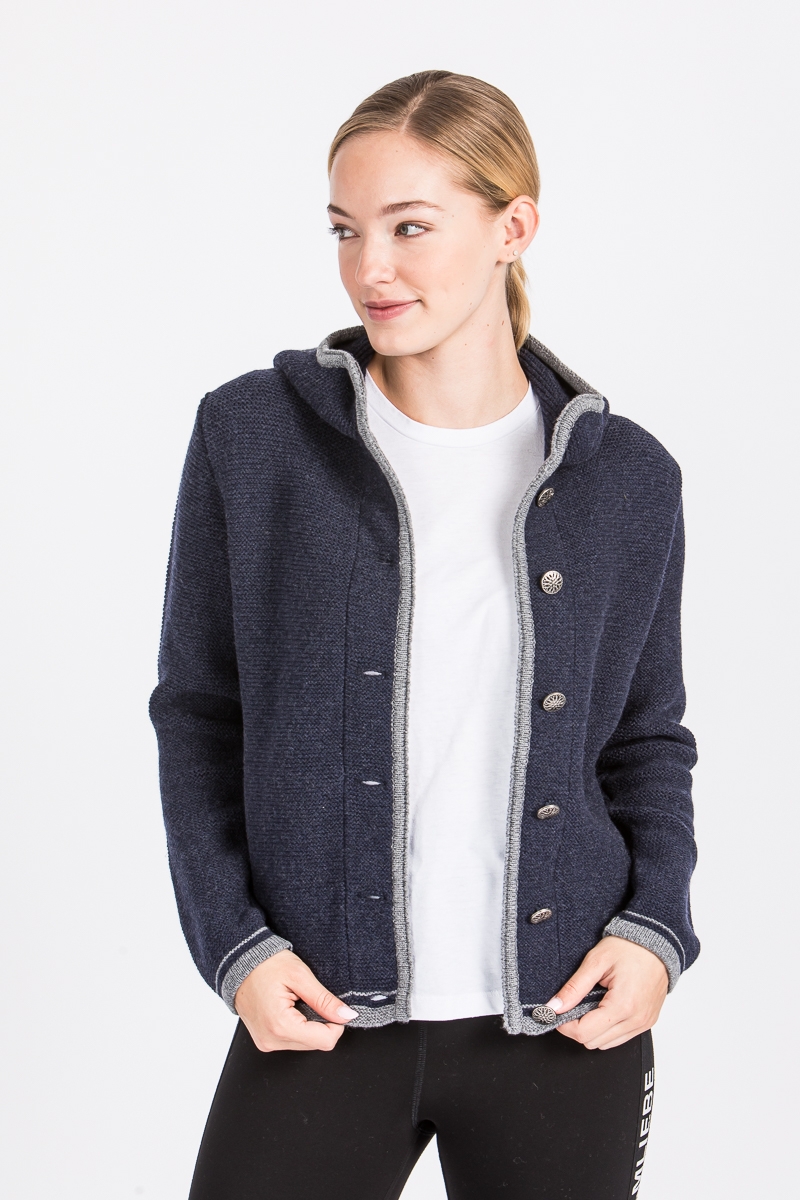 Janker mit Kapuze Vera navy/grau