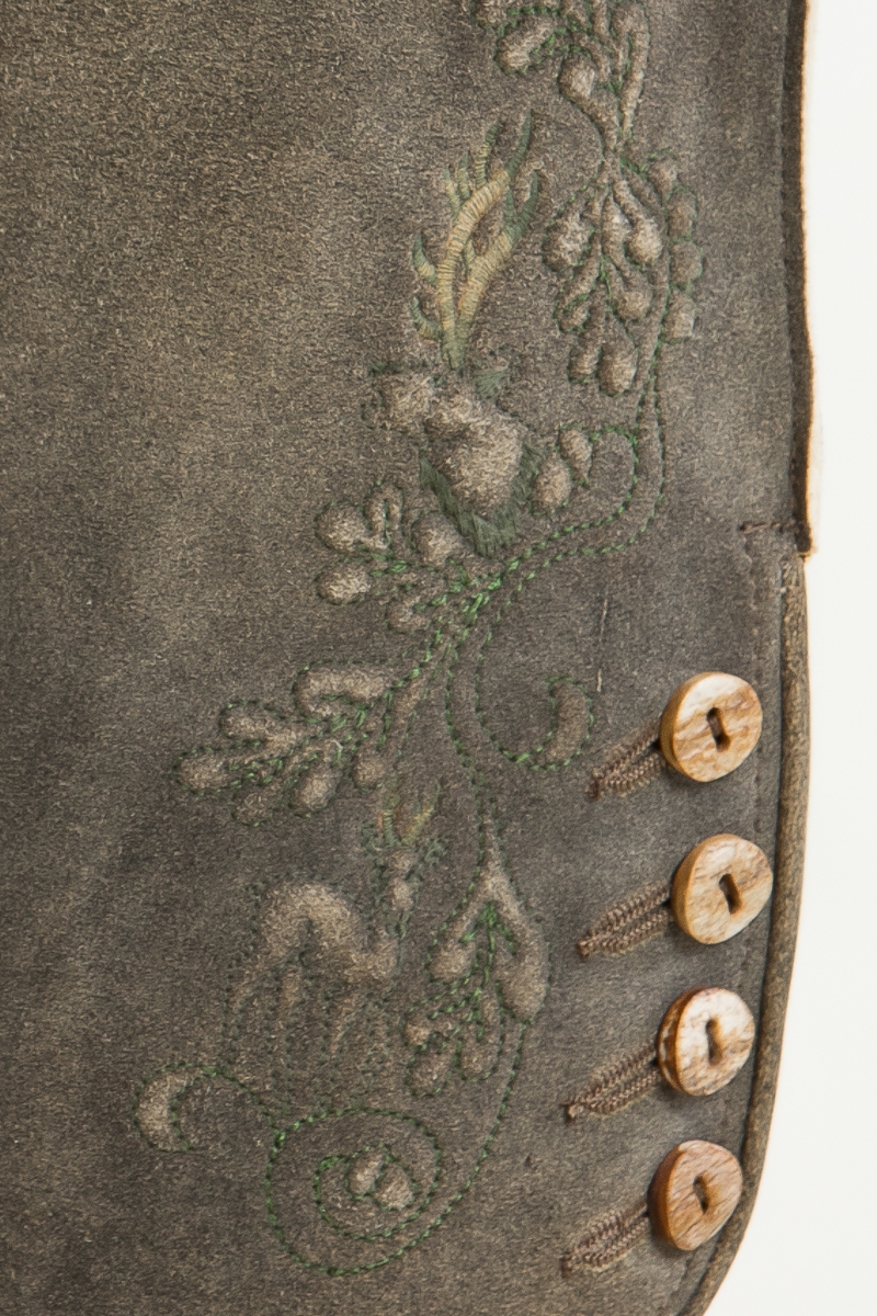 Hirschlederhose Hocharn altschwarz