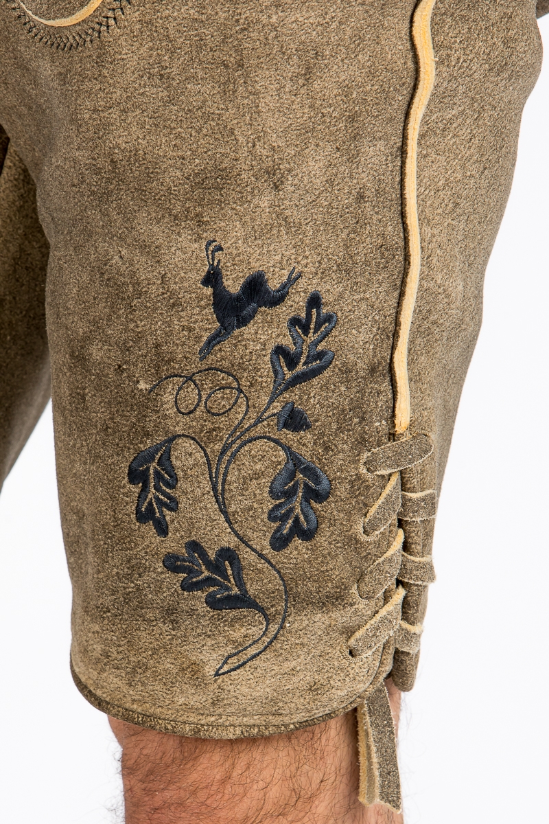 Hirschlederhose Teisenberg old grey 