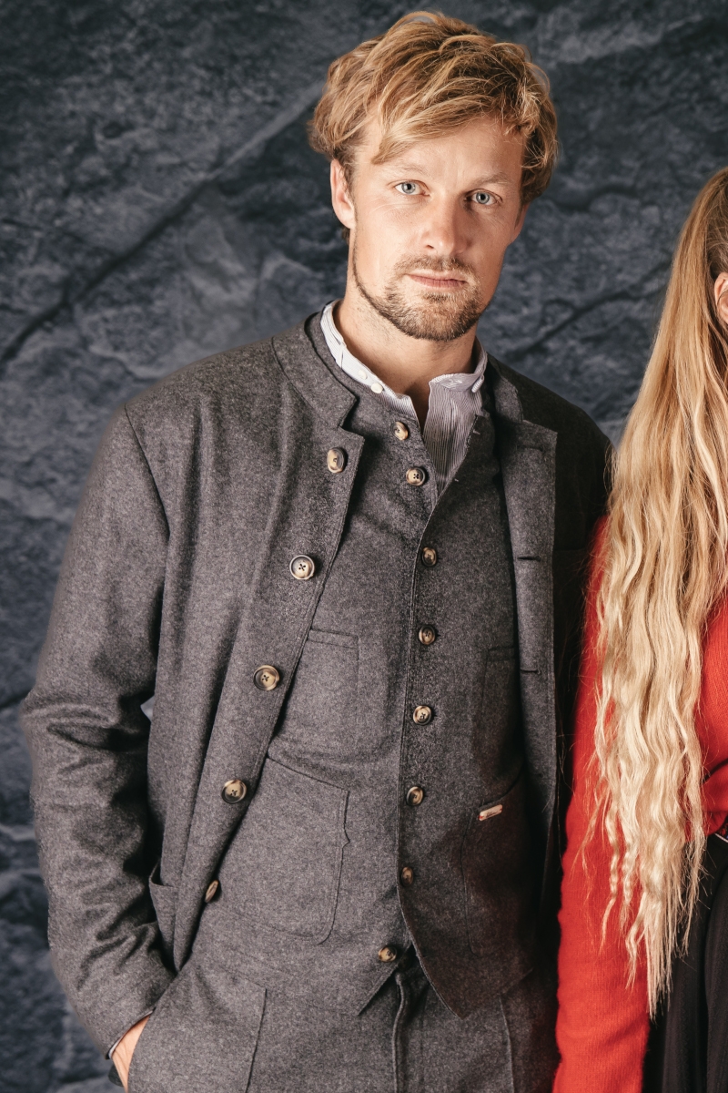 Trachtenjanker Luigi Easywear dunkelgrau