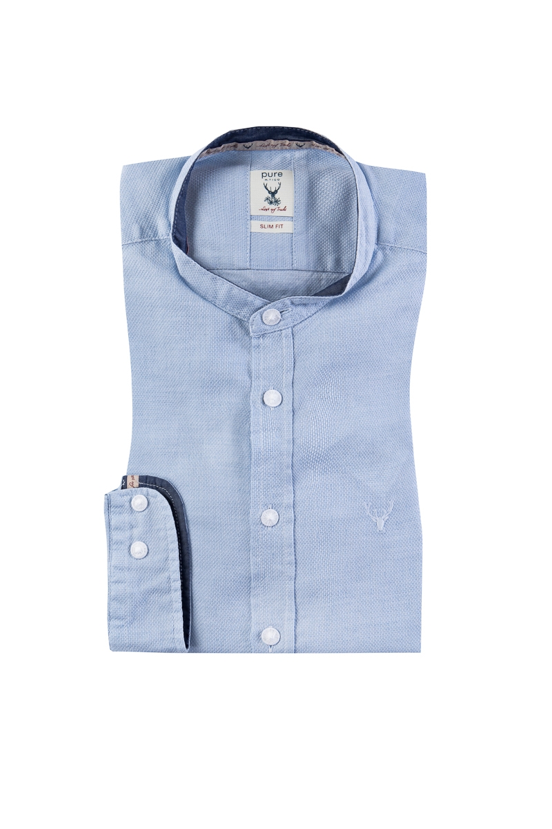 Trachtenhemd D92608-21696 hellblau