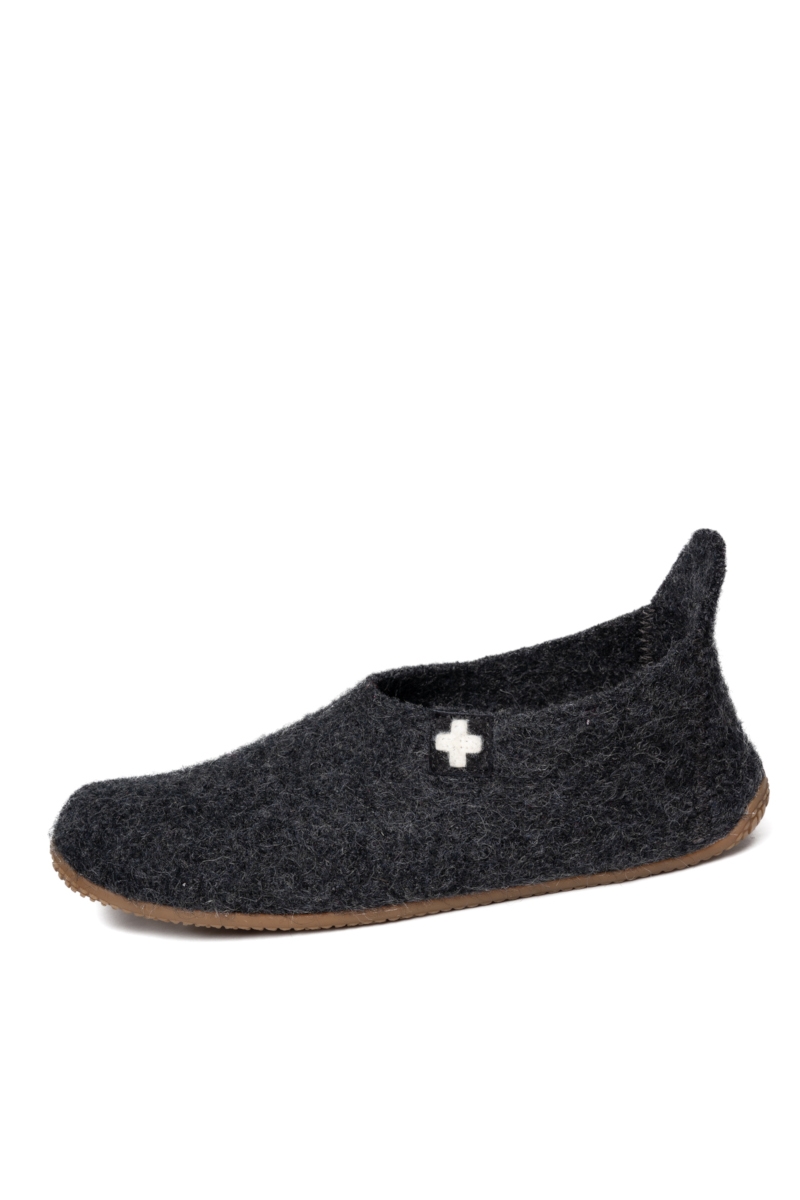 Slipper Damen Gipfelkreuz anthra