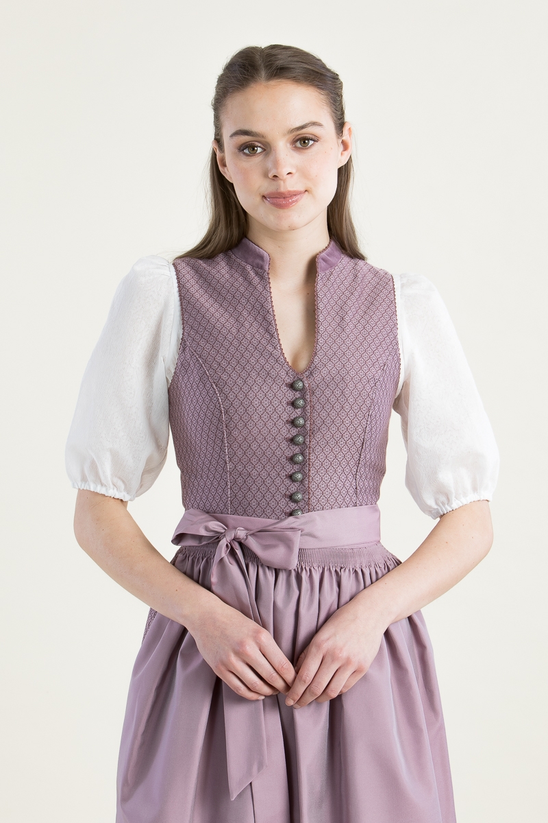 Hochgeschlossenes Dirndl Agnes altrosa