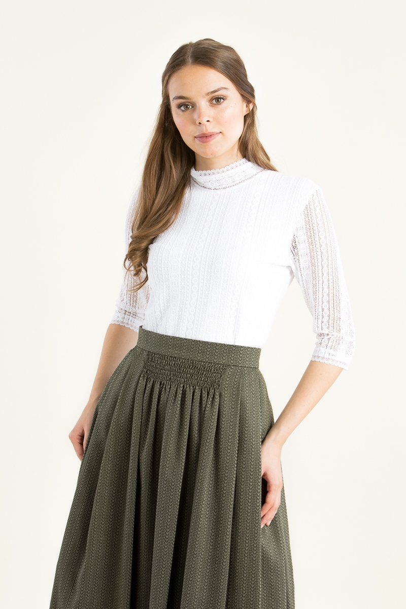 Spitzenshirt 236609 weiß