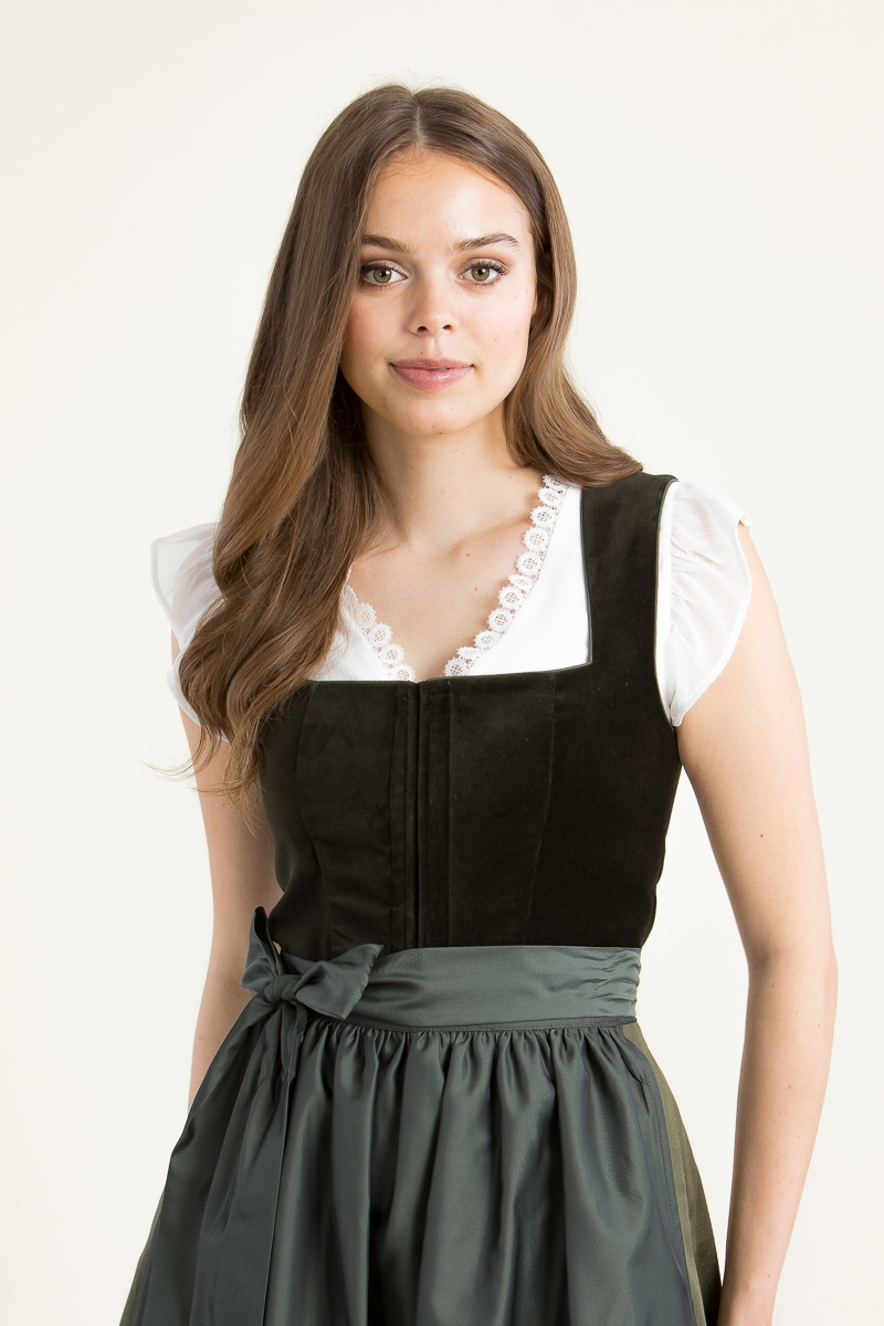 Samtdirndl Alice olive