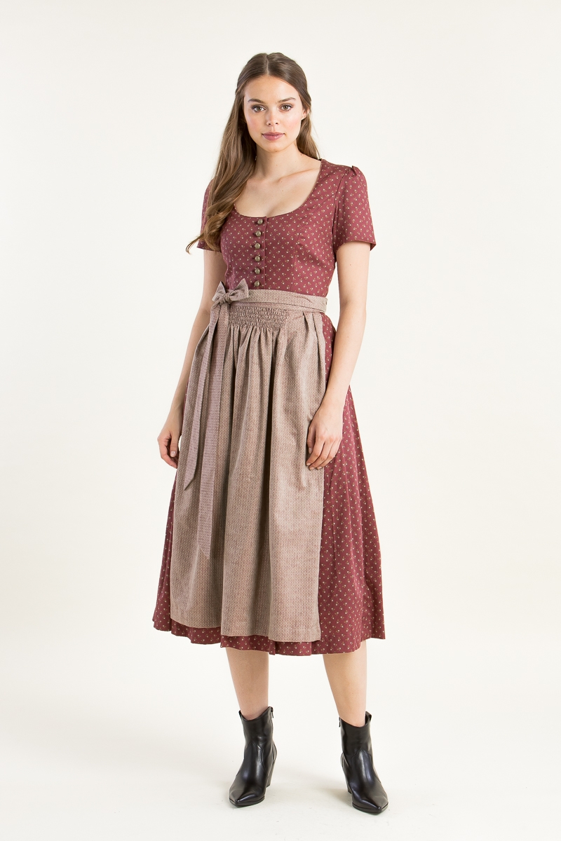 Halbarmdirndl Lotti granatrot