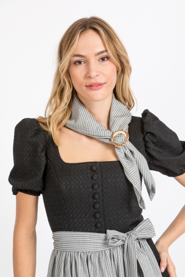 Trachtentuch Anna gestreift inkl. Hornschlie&szlig;e