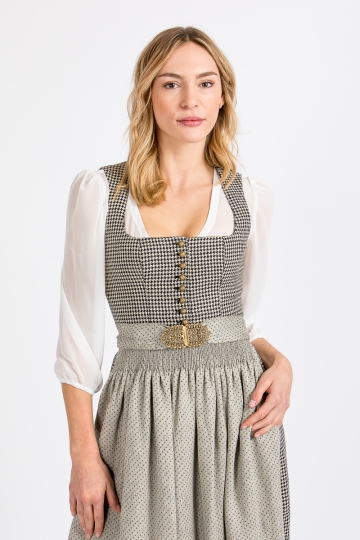 Dirndlbluse Lou Chiffon weiß