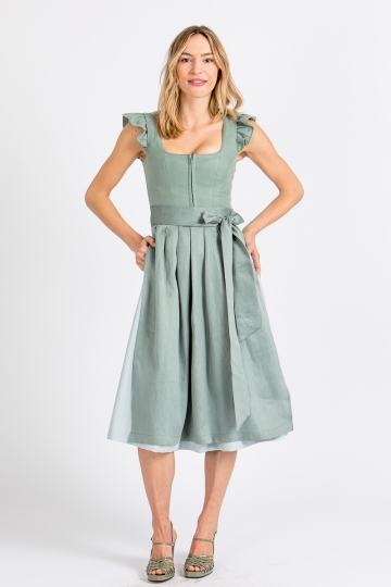 Dirndl Marie mit abnehmbarem Flügelarm eukalyptus