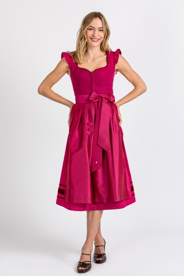 Dirndl Marie mit abnehmbarem Flügelarm fuchsia