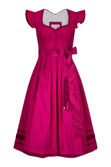 Dirndl Marie mit abnehmbarem Fl&uuml;gelarm fuchsia