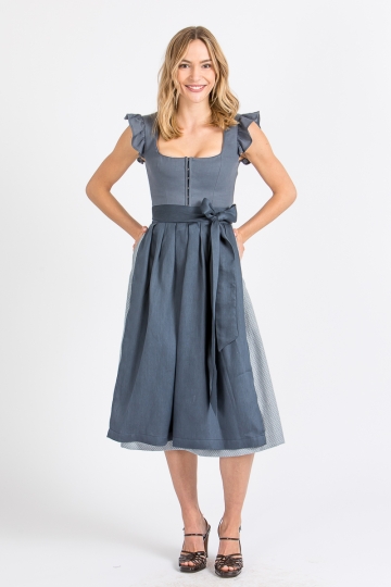Dirndl Marie mit abnehmbarem Flügelarm smoke blue