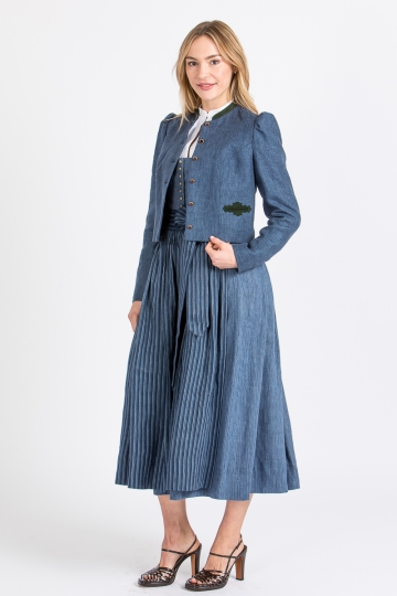 Trachtenjanker Flora A005354 mao blau