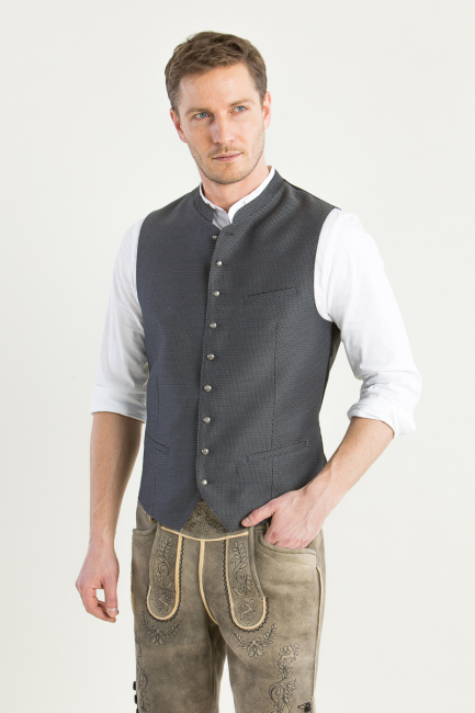 Trachtenweste Hannes 8325-79 grau/anthra