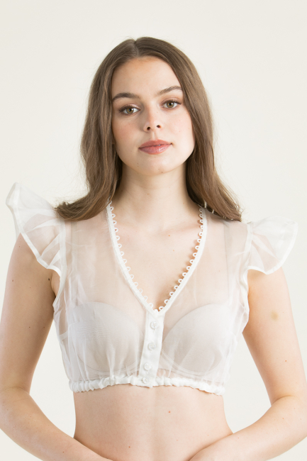 Dirndlbluse aus Seide Kiki weiß