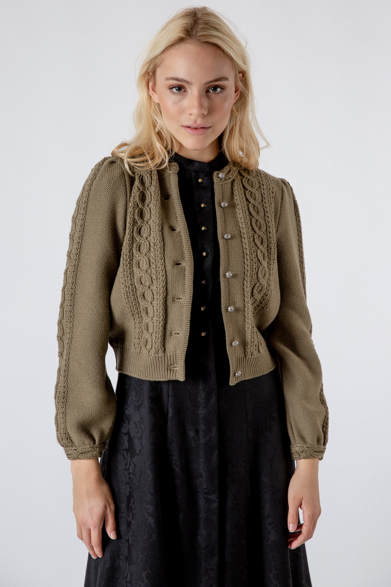 Oversized Strickjanker Ulla khaki