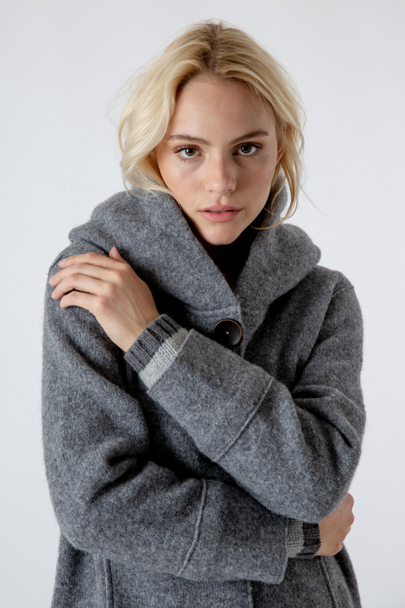 Wollmantel Annika felsgrau