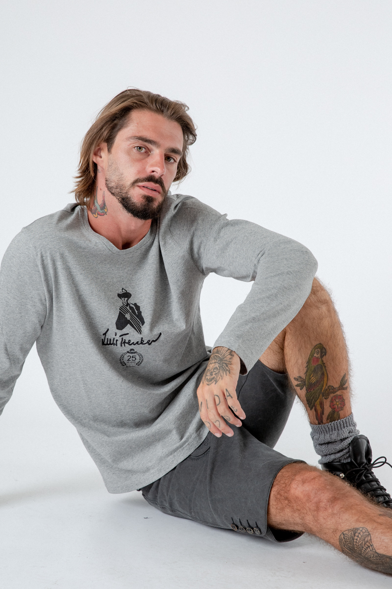 Trachtenshirt Timebo hellgrau