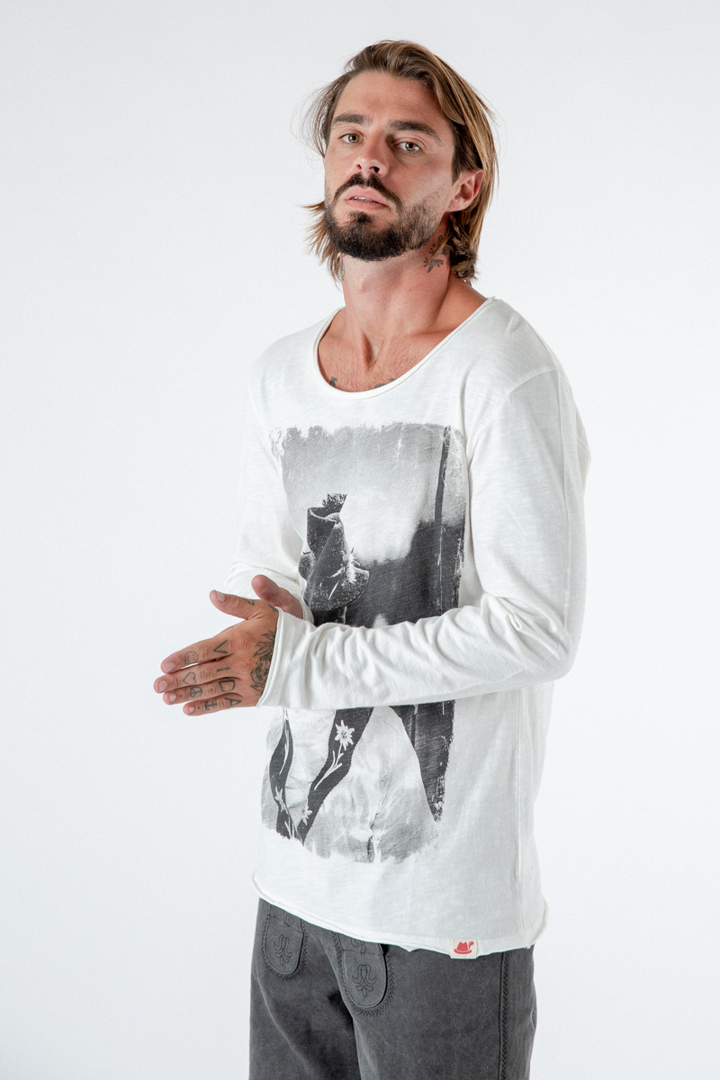 Herren Longsleeve Hirte offwhite