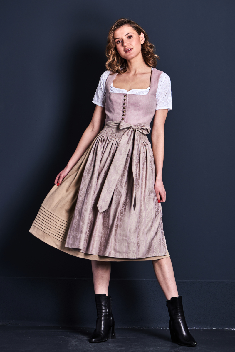 Dirndl Monika K0656 rosenholz-lotusrosa