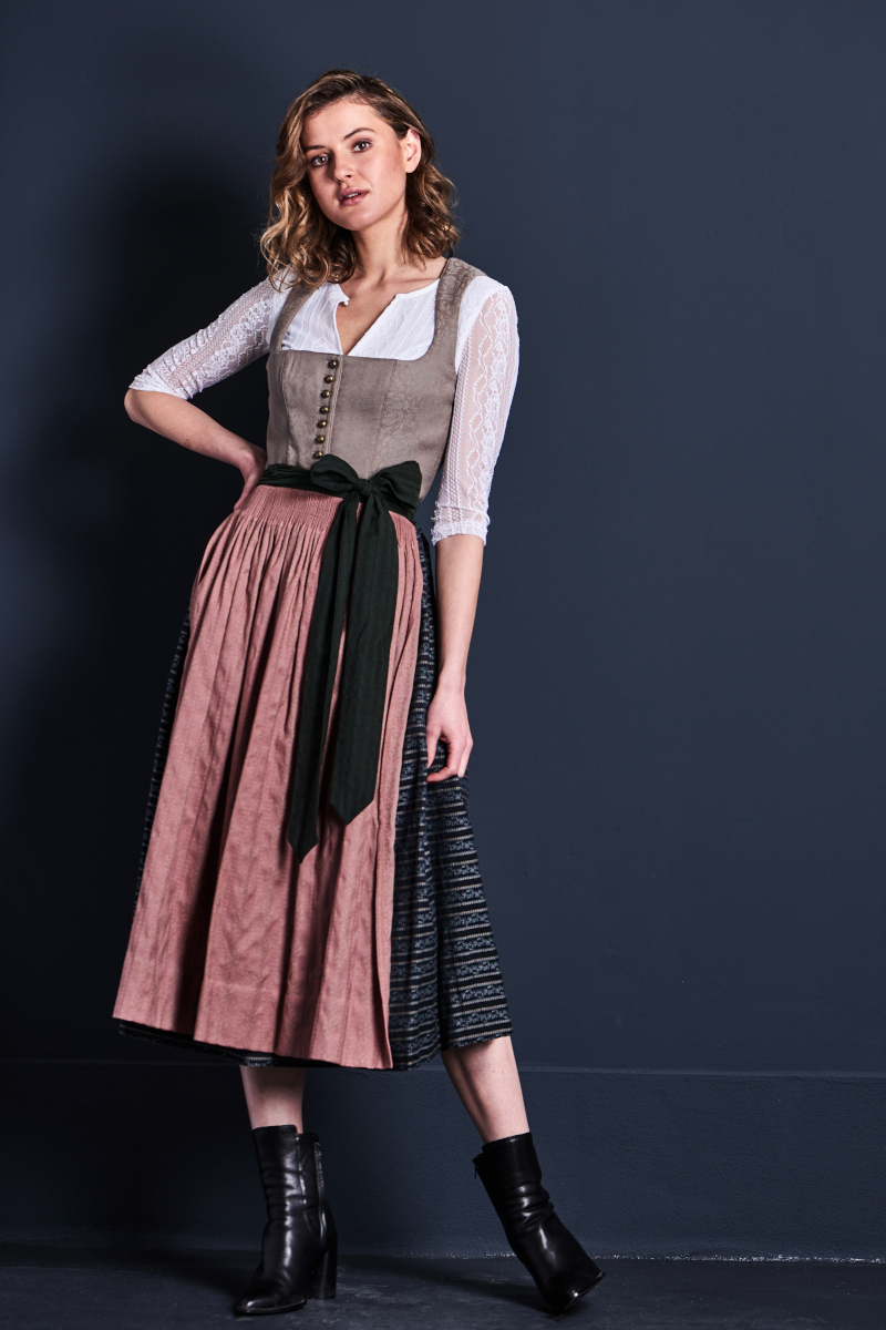 Dirndl Monika K0699 stein/malve