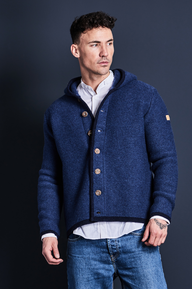 Kapuzenjanker Thomas II indigo/navy