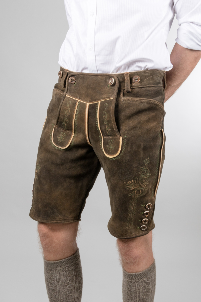 Ostarrichi Lederhose Donau ZV rauchschwarz 842