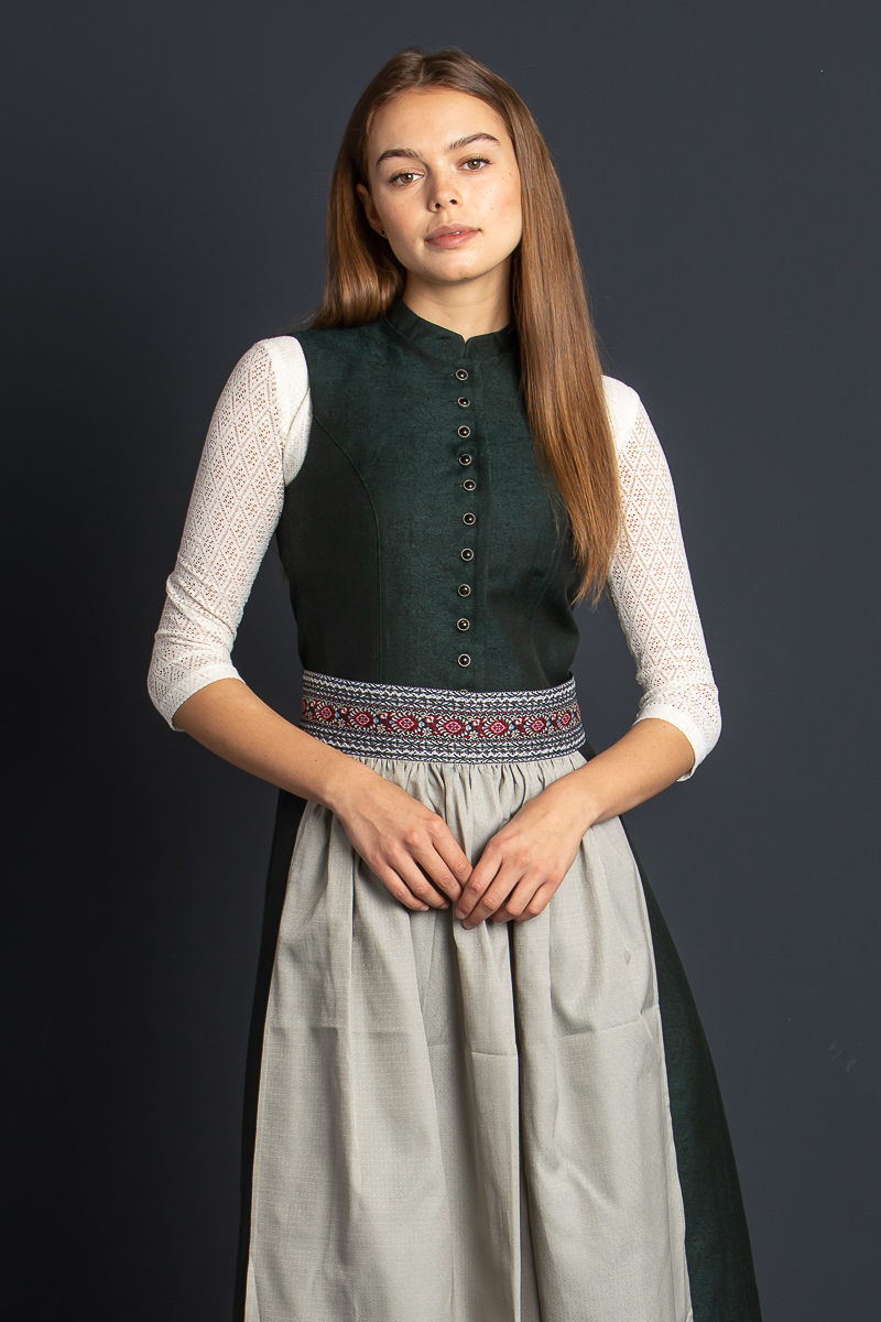 Hochgeschlossenes Dirndl Schützen Liesl grün