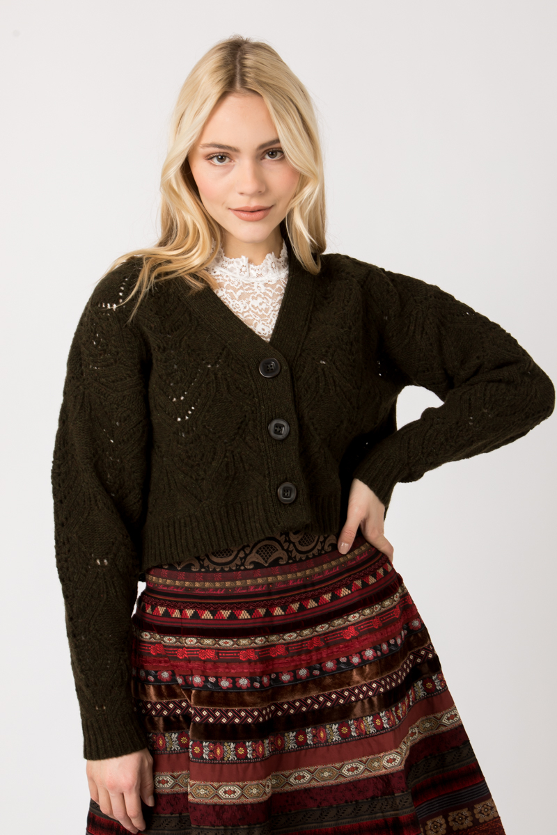 Strickjacke Daria moos