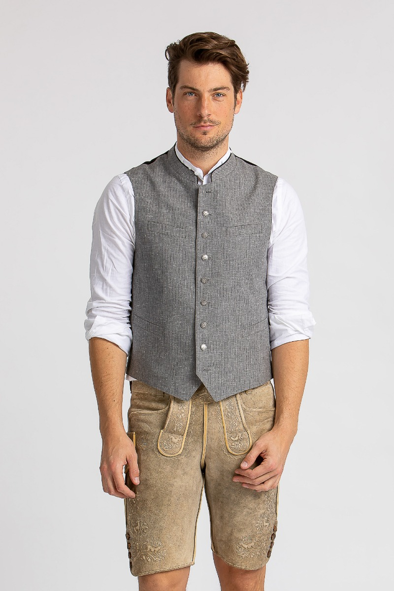 Trachtengilet Max grau gestreift