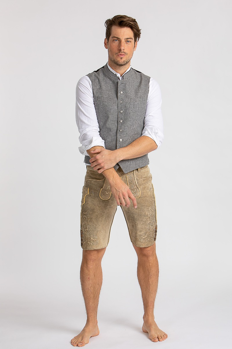 Trachtengilet Max grau gestreift