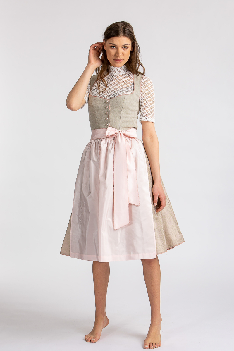 Edles Dirndl Amalfi schilf/rosa