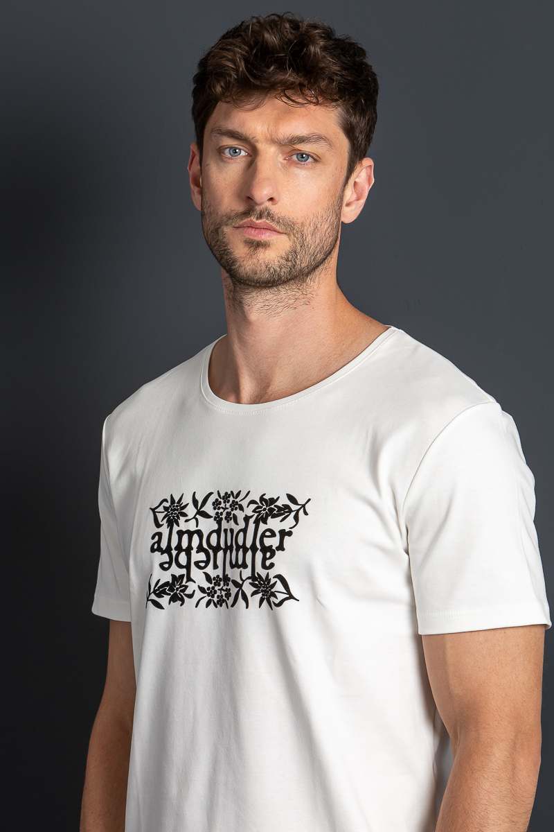 Almdudler T-Shirt weiß Herren